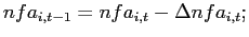 $ nfa_{i,t-1}=nfa_{i,t}-\Delta nfa_{i,t};$