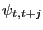 $ \psi_{t,t+j}$