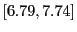 $ [6.79,7.74]$