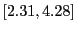 $ [2.31,4.28]$
