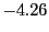 $ -4.26$