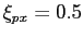 $ \xi_{px}=0.5$
