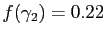 $ f(\gamma_2) = 0.22$