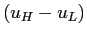 $ (u_{H}-u_{L})$