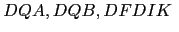 $ DQA,DQB,DFDIK\ $