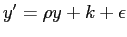 $ y^{\prime}=\rho y + k+\epsilon$