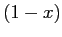$ (1-x)$