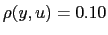 $ \rho(y,u)=0.10$