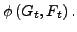 $\phi\left( G_{t},F_{t}\right) .$