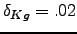 $\delta _{Kg}=.02$
