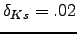 $\delta _{Ks}=.02$