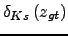 $\delta _{Ks}\left( z_{gt}\right) $