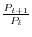 \frac{P_{t+1}}{P_{t}}