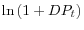 \ln\left( 1+DP_{t}\right) 