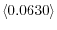 \langle 0.0630\rangle 