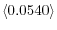 \left\langle 0.0540\right\rangle 