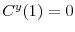  C^{y}(1) = 0 