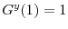  G^{y}(1)=1