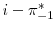  i - \pi^*_{-1}