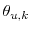  \theta_{u,k}