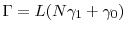  \ensuremath{\Gamma}=L(N \gamma_1+\gamma_0)