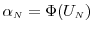  \alpha_\ensuremath{{\scriptscriptstyle N}}=\Phi(U_\ensuremath{{\scriptscriptstyle N}})