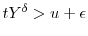  tY^\delta> u+\ensuremath{\epsilon}