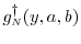  g^\dag _\ensuremath{{\scriptscriptstyle N}}(y,a,b)