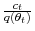  \frac{c_{t}}{q(\theta_{t})}