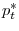  p_{t}^{\ast}