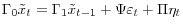 \Gamma _0 \tilde {x}_t =\Gamma _1 \tilde {x}_{t-1} +\Psi \varepsilon _t +\Pi \eta _t 