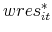  wres_{it}^{\ast }