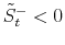  \tilde{S}_{t}^{-}<0