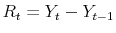  R_{t}=Y_{t}-Y_{t-1}