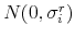  N(0,\sigma ^{r}_{i})