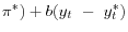 \pi^{\ast} )+b(y_{t} - y_t^{\ast } )