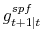 g_{t+1\vert t}^{spf}