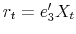 r_{t}=e_{3}^{\prime}X_{t}
