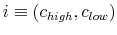  i\equiv\left( c_{high},c_{low}\right) 