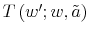  T\left( w^{\prime};w,\tilde{a}\right) 