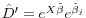  \hat{D}' = e^{X\hat{\beta}}e^{\hat{\beta}_{j}}