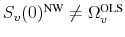 \ensuremath{S_v(0)^\text{NW}\xspace}\neq\ensuremath{\Omega_v^\text{OLS}\xspace}