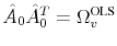 \hat A_0 \hat A_0^T=\ensuremath{\Omega_v^\text{OLS}\xspace}