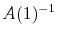 \ensuremath{A(1)^{-1}\xspace}