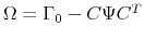 \Omega = \Gamma_0 - C \Psi C^T