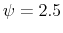 \psi=2.5