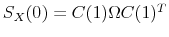 S_X(0)=C(1)\Omega C(1)^T