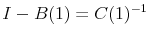 I-B(1)=C(1)^{-1}