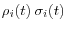 \rho _i (t){\kern 1pt}{\kern 1pt}\sigma _i (t)