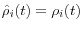 \hat {\rho }_i (t)=\rho _i (t)